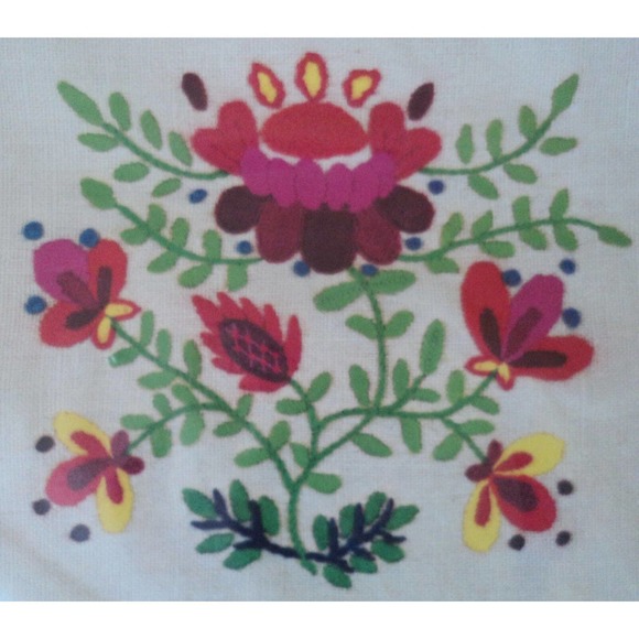Crewel Embroidery Kit Spring Spectrum Picture Or Pillow Top 15" x 15" #CR/1005 - Picture 2 of 4